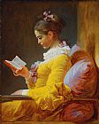 Jean-honore Fragonard Famous Paintings - the reader